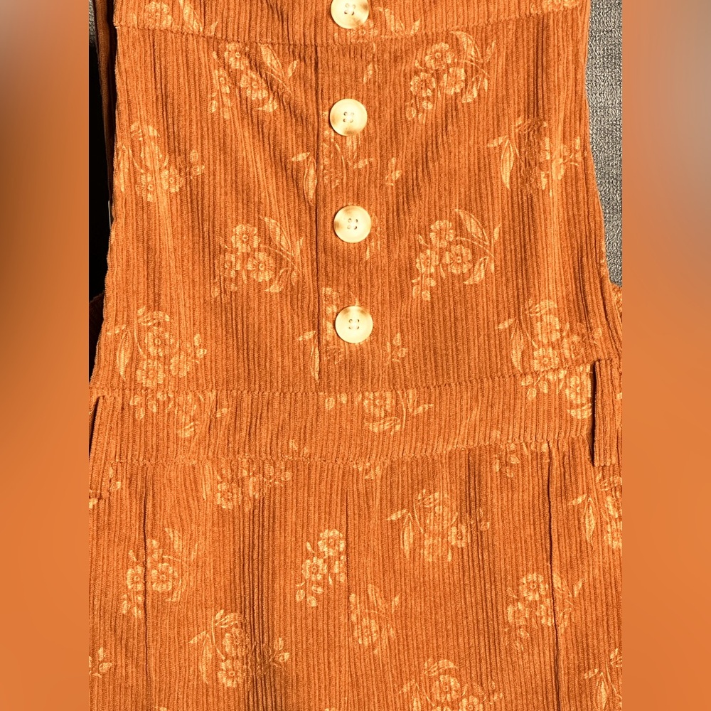 Cider Burnt orange corduroy overalls - Picture 2 of 4